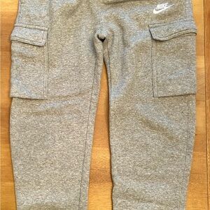 Nike Gray Tapered Sweatpants with Elastic Cuffs